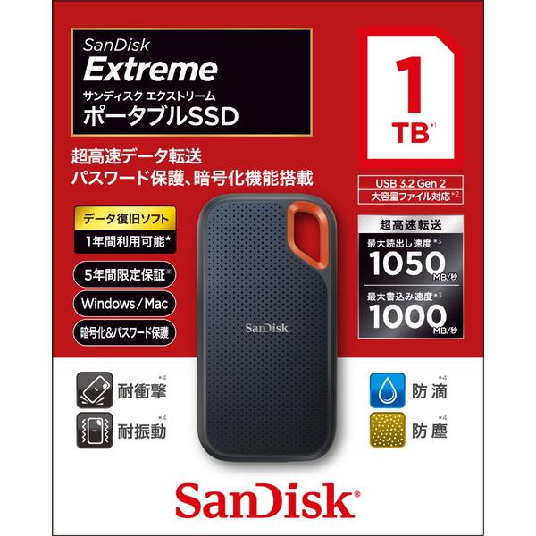 SanDisk（サンディスク） SDSSDE61-1T00-J25 外付けSSD USB-C＋USB-A