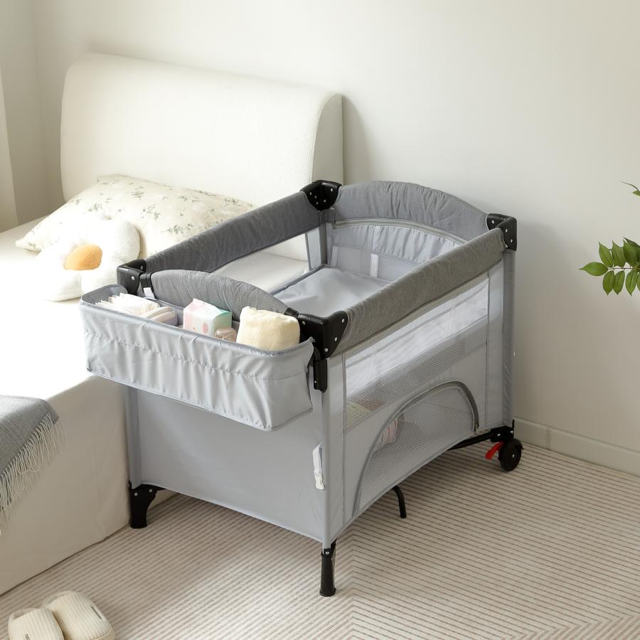 多機能 軽量 ベビーベッド 折りたたみ ベビーサークル 添い寝ベッド