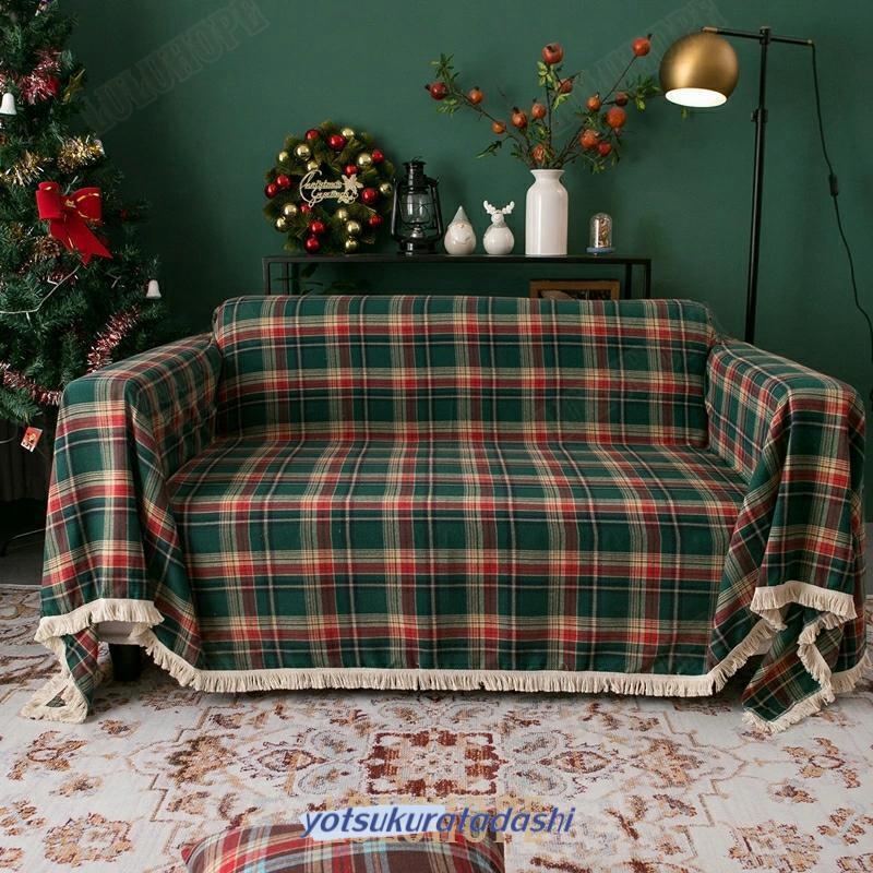 クリスマス風 ソファーカバー マルチカバー 3人掛け 4人掛け 2人掛け 1