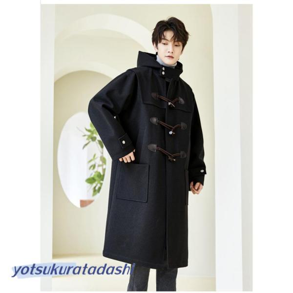 コート ダッフルコート メンズ ロング丈 学生 通勤 ビジネスコート