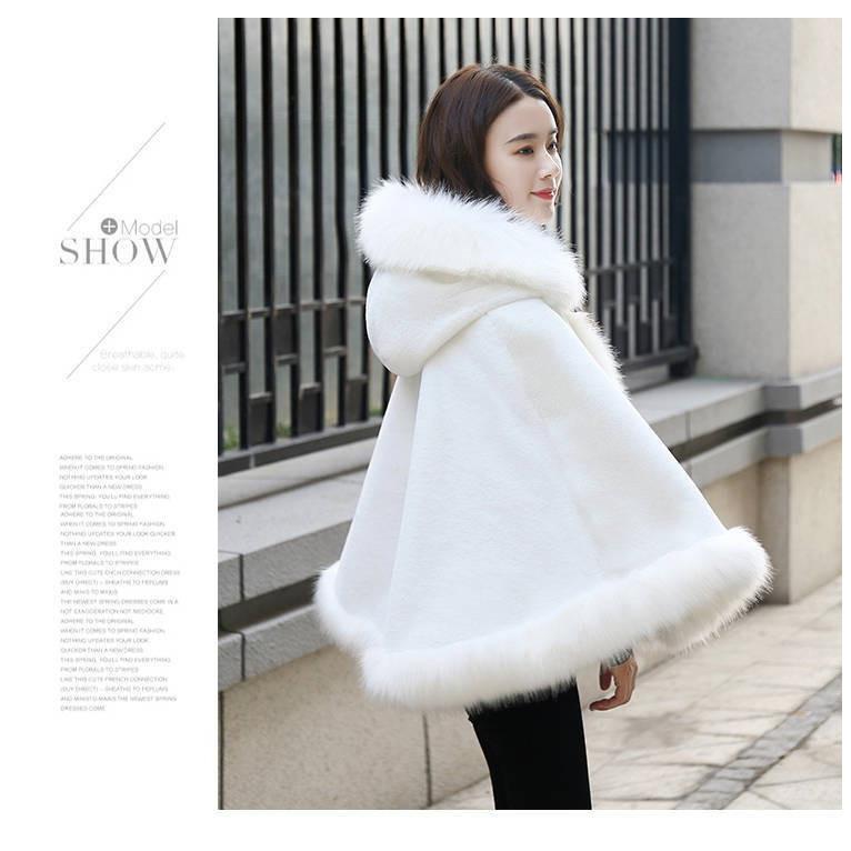 ポンチョコート レディース コート ファーポンチョ マント ケープ 毛皮