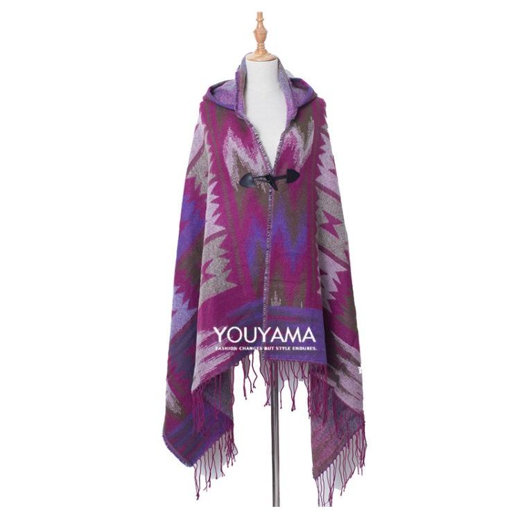 ポンチョ マントコート ケープコート コート ボヘミア 民族風 フード