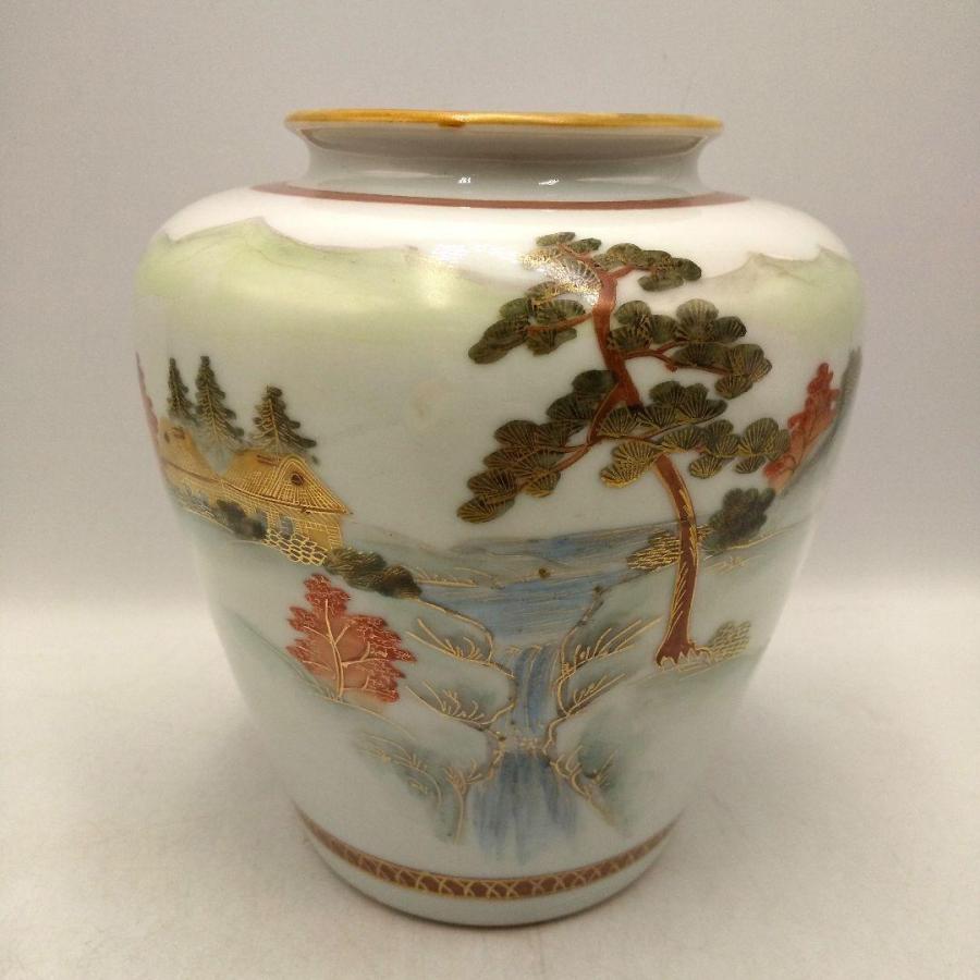 九谷焼 花瓶 花器 陶器 レトロ アンティーク ビンテージ 骨董品 (2