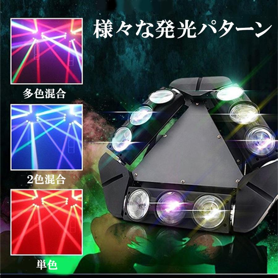 ステージライト 舞台照明 LED スパイダー ムービングヘッド RGBW 8x8W