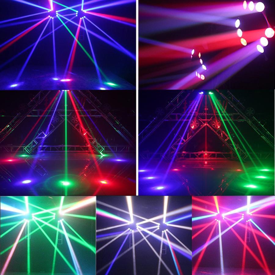 ステージライト 舞台照明 LED スパイダー ムービングヘッド RGBW 8x8W