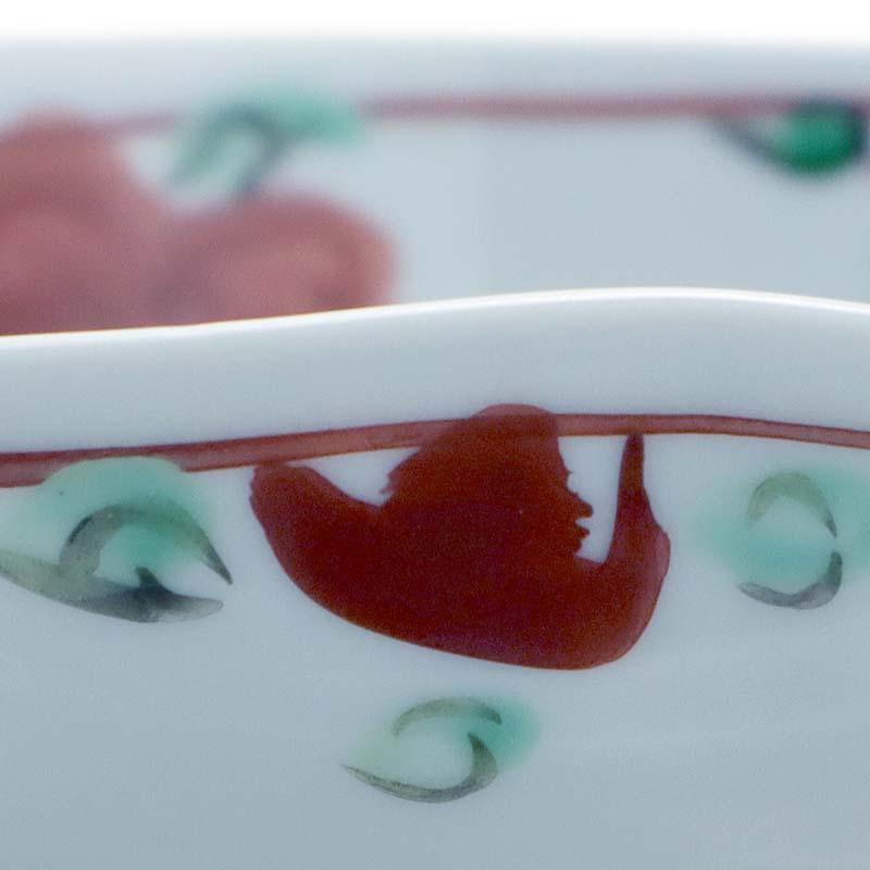 九谷焼：呉州赤絵牡丹文向付・須田菁華《小鉢・12.0cm》 : 和食器の