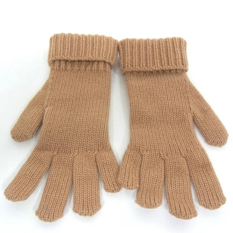 GUCCI（グッチ） 手袋 グローブ ウール/カシミヤ キャメル ダブルG