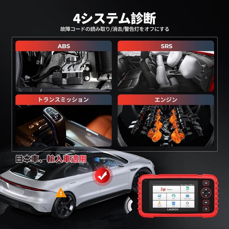 LAUNCH OBD2 診断機 自動車 故障診断機 CRP129X ver.3.0 DPF再生