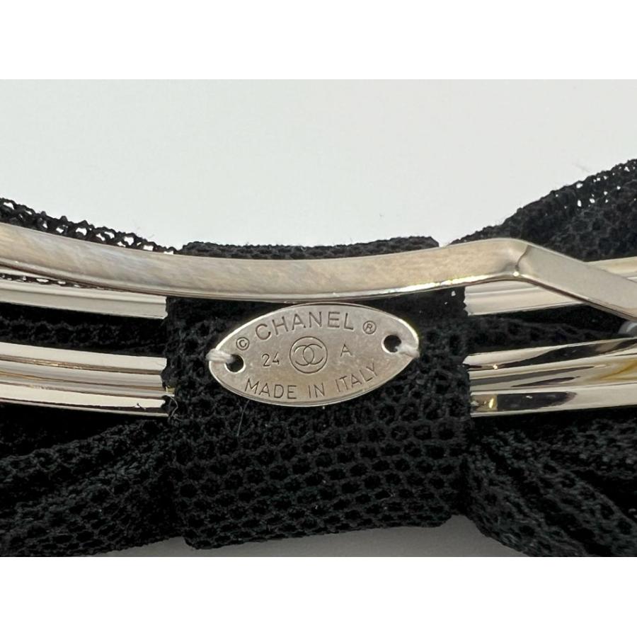 CHANEL（シャネル） バレッタ ヘアクリップ 髪留め リボン パール