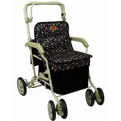 島製作所 シルバーカー マーチS [歩行 介護 シニア 手押し車] 小花