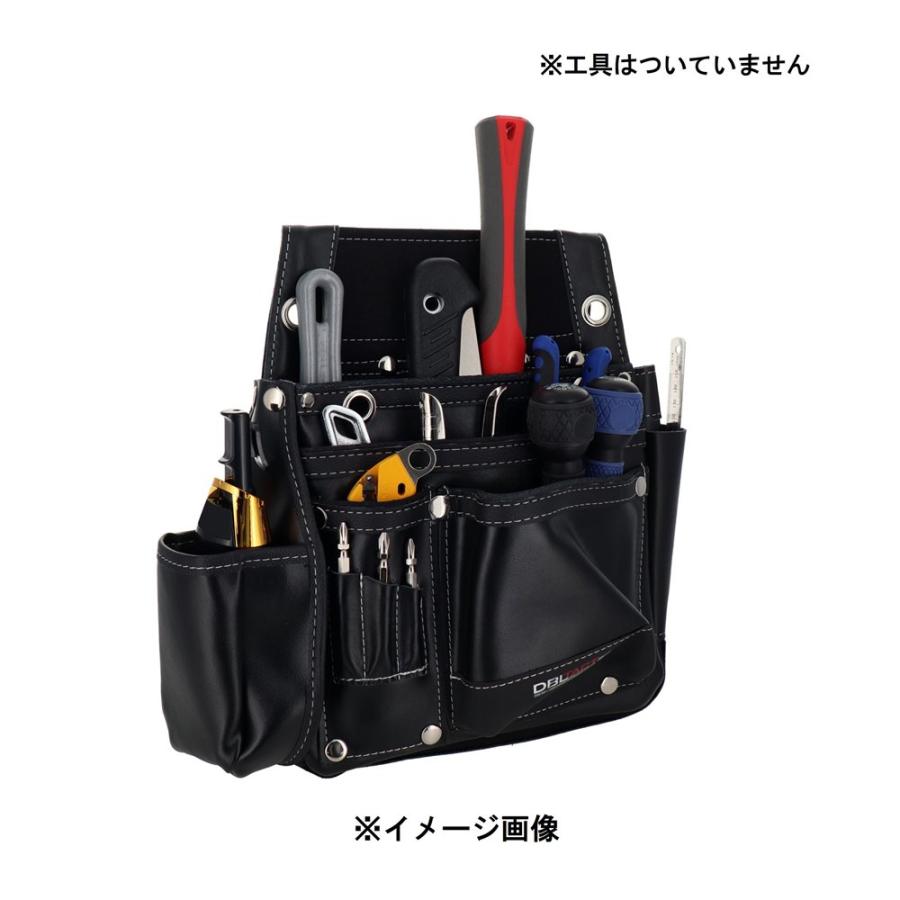 DBLTACT(ダブルタクト) 本革卓越 釘袋 2段 墨ツボケース付 ブラック