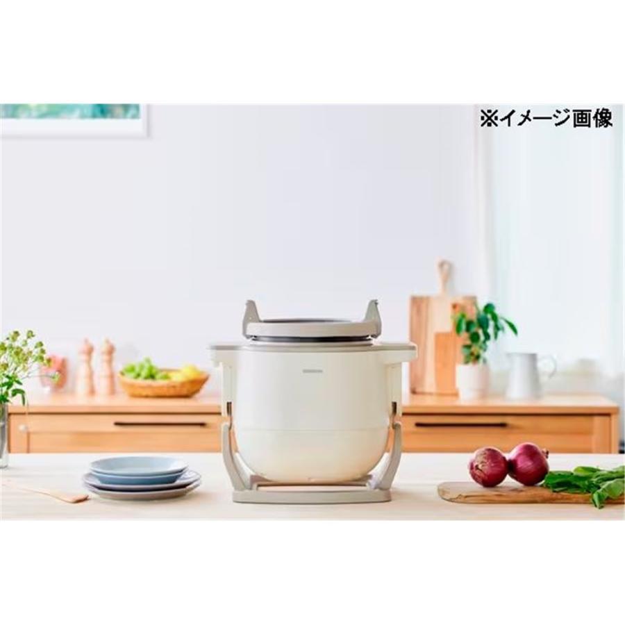 アイリスオーヤマ 自動かくはん式調理機 CHEF DRUM アイボリー [簡単