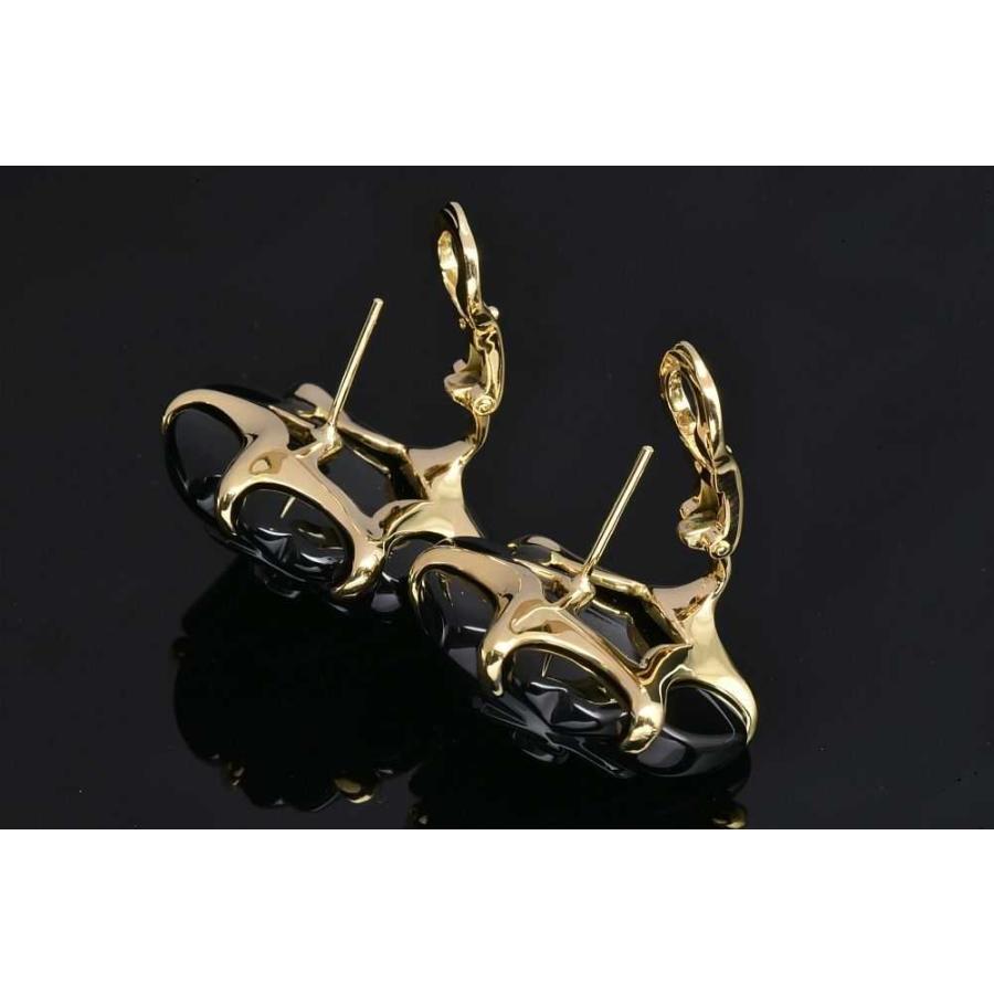 CHANEL（シャネル） カメリア ピアス K18YG イエローゴールド オニキス