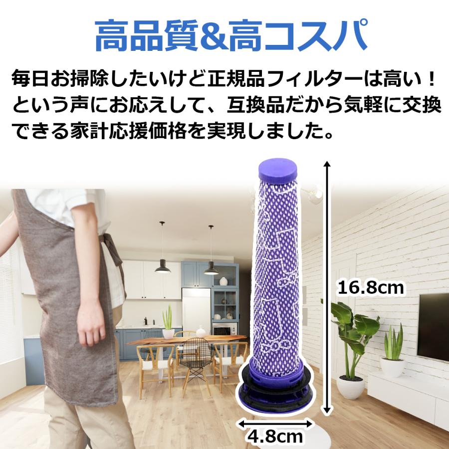 ダイソン 掃除機 フィルター 互換品 2個セット V6 V8 dyson 水洗い