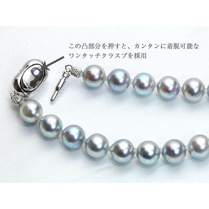 ギフト応援プライス ナチュラル・天然色 ブルーグレーカラー あこや