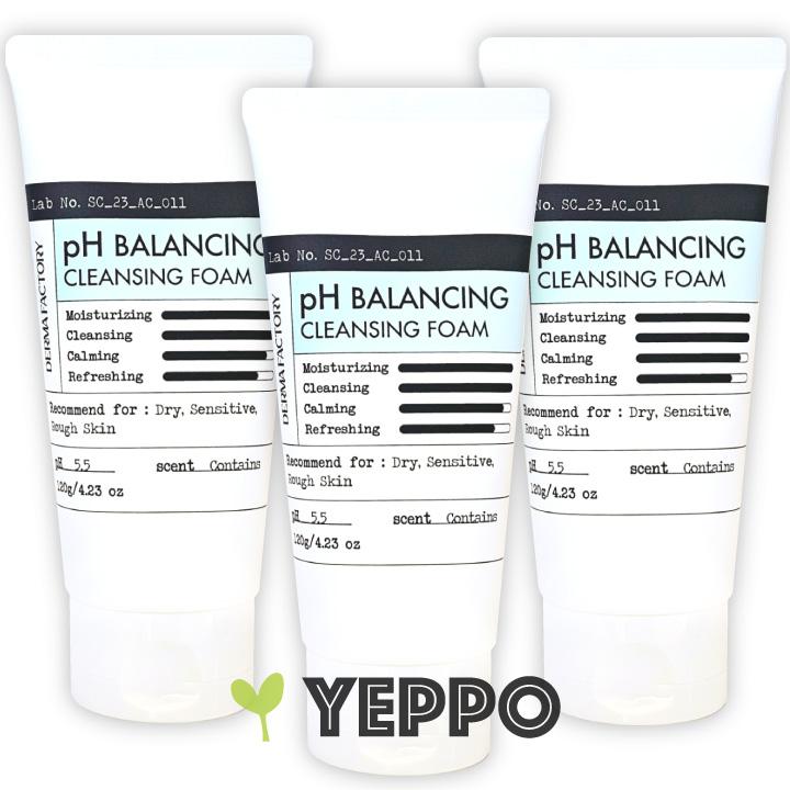 3コ】洗顔フォーム pHバランシング クレンジング フォーム 120g ダーマ