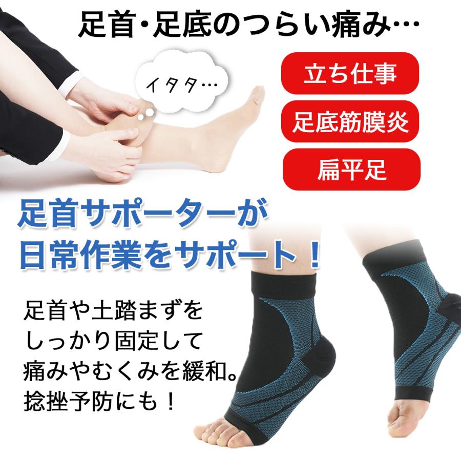 足首サポーター 捻挫 固定 足首 サポーター 足底筋膜炎 扁平足 保護 2