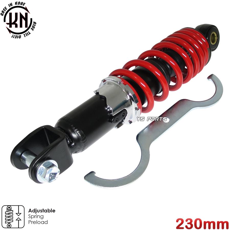 ツインダンパー KNリアサス黒赤230mm スーパーディオAF27 スーパー