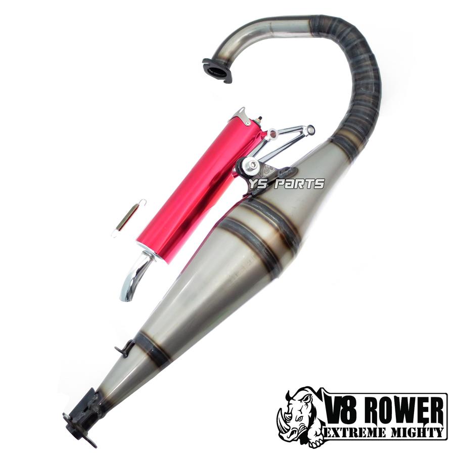 68cc〜ボアアップ対応 高品質V8ストレートチャンバー黒 スーパーディオ