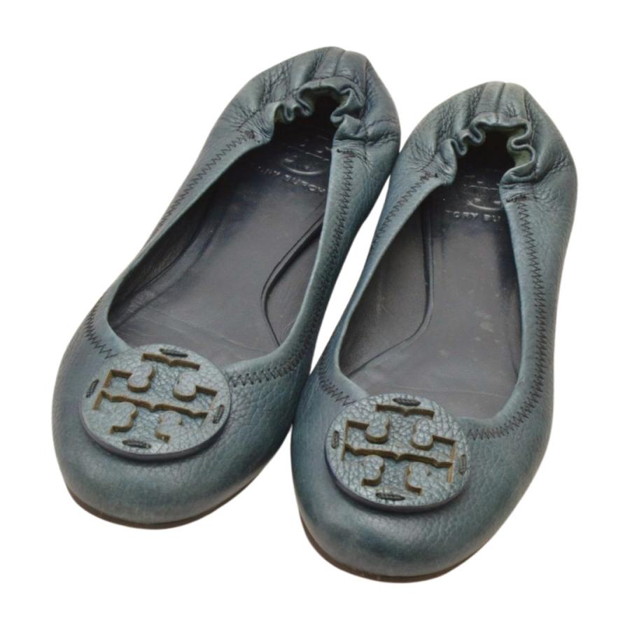 TORY BURCH（トリーバーチ） フラットシューズ 7Mサイズ ネイビー