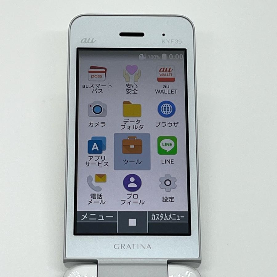 KYOCERA（京セラ） 【美品】GRATINA KYF39 綿雪 ホワイト au SIMロック