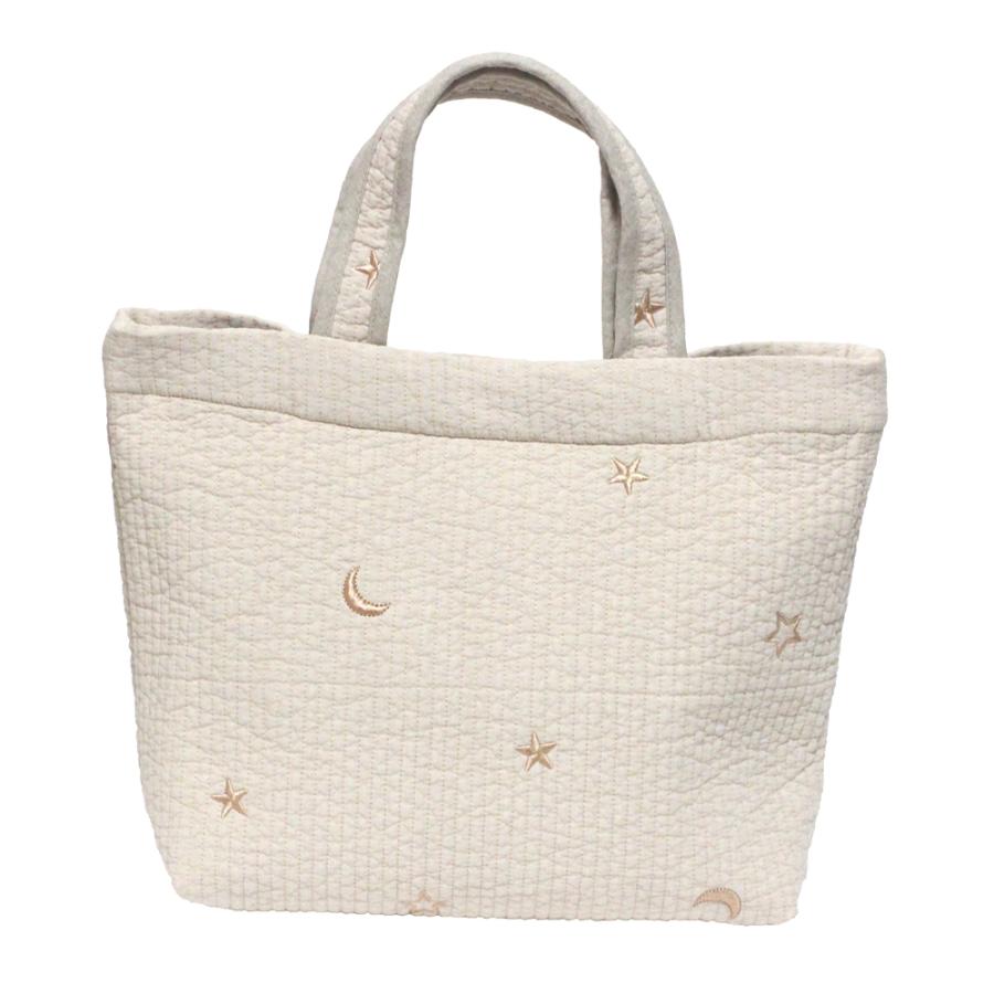 宅配便送料無料】バッグ/ヌビバッグ A4入ります！星 月 刺繍 Mサイズ