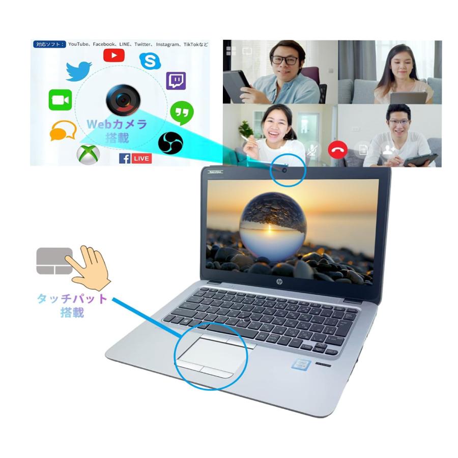 EliteBook 中古 モバイル ノートパソコン Windows 11 12.5型ワイド HP