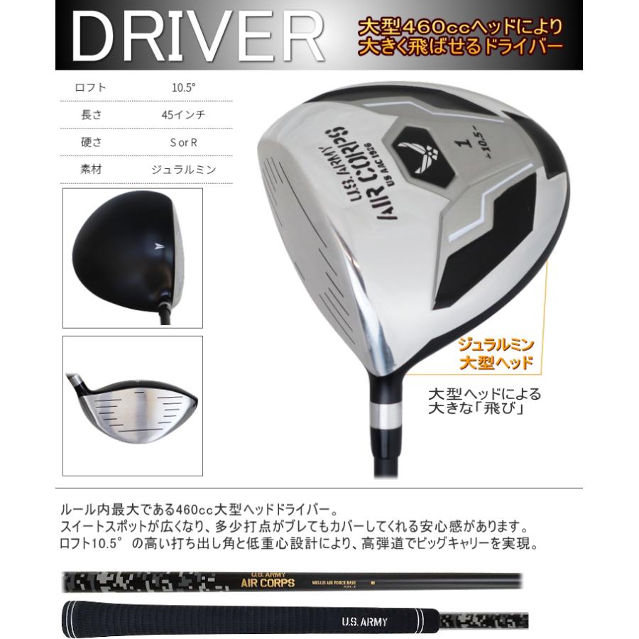 レフティー US ARMY AIR CORPS ゴルフクラブセット 9本組 (1W,UT,#6-9