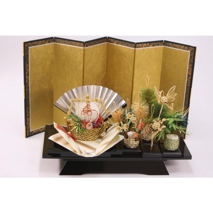 金屏風 単品 お雛様 雛人形 屏風のみ ディスプレイ 結納用・13号(金彩