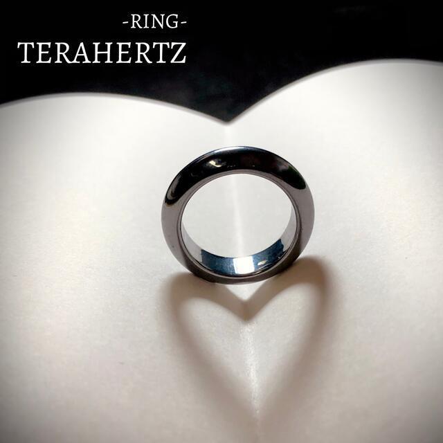 男女兼用】テラヘルツ鉱石（シリコン製）のくり抜きリング（指輪）♯12