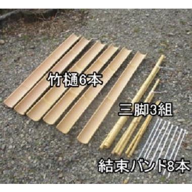 循環式流しそうめん竹セット5m 竹製品 夏祭り 手軽に楽しむ