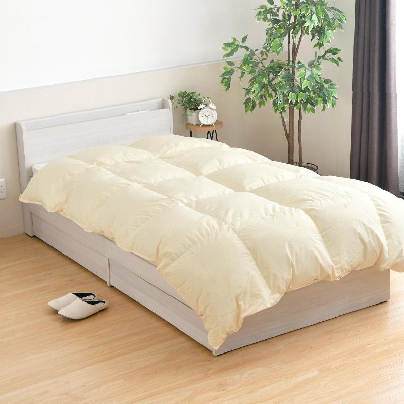 羽毛布団 ダブル ロング 日本製 ハンガリー産 マザーホワイトグース