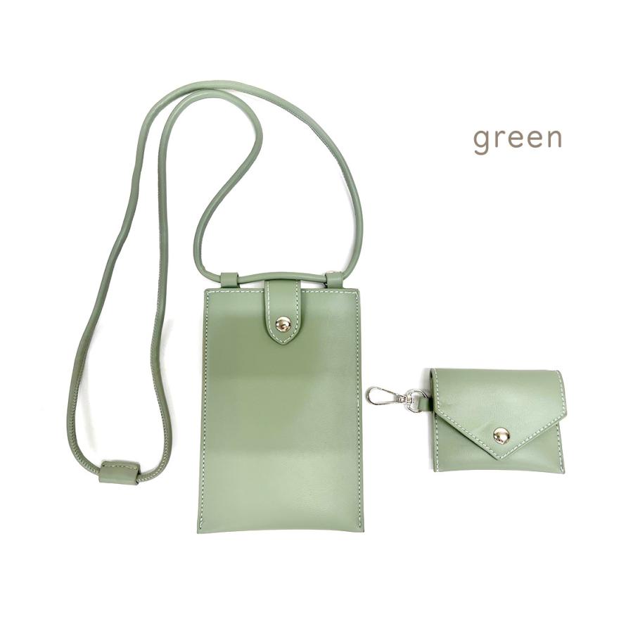 adia カラースマホポーチ ケース付き ショルダーポーチ 肩掛け スマホ