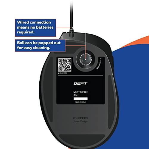 エレコム USB マウス 有線 トラックボール 人差し指用 8ボタン