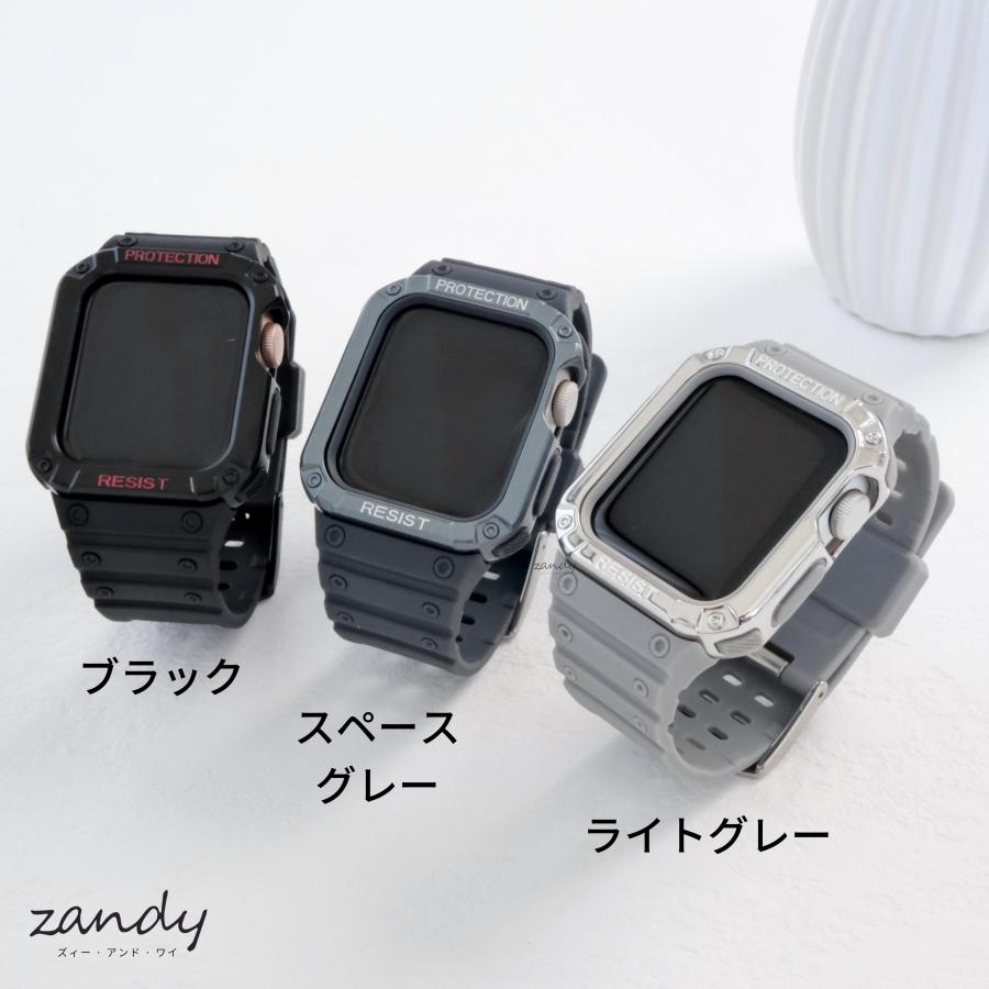 アップルウォッチ バンド 一体式 ベルト Gショック風 Apple Watch