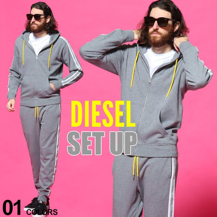 DIESEL（ディーゼル） メンズ セットアップ スウェット ロゴ ライン