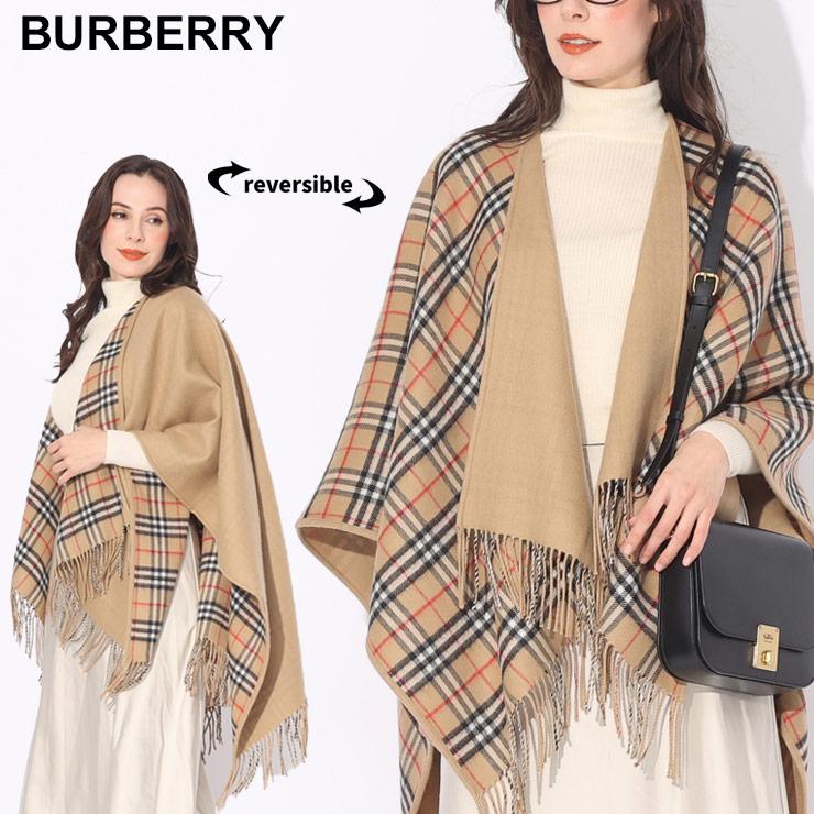 BURBERRY（バーバリー） ケープ レディース ストール チェック ウール