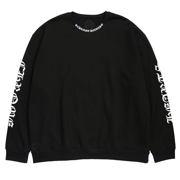 CHROME HEARTS（クロムハーツ） トレーナー メンズ 袖ロゴ ネックロゴ