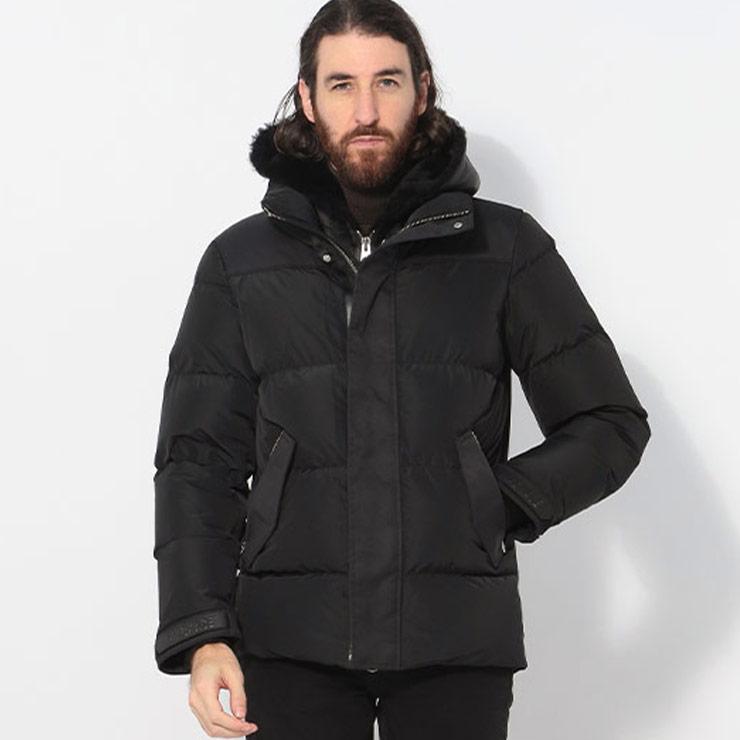 Mackage マッカージュ ムートンレイヤード フルジップ ダウン