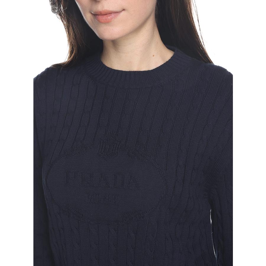 PRADA（プラダ） ニット セーター レディース エンボス ロゴ ブランド