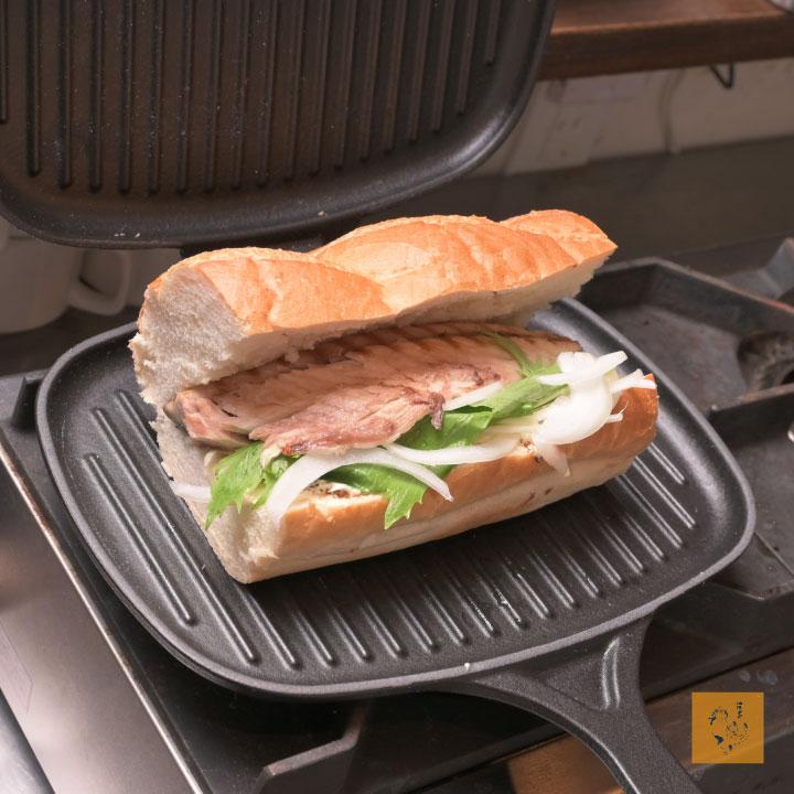 パニーニメーカー ホットサンドクッカー 直火 2枚 ih対応 電気 26