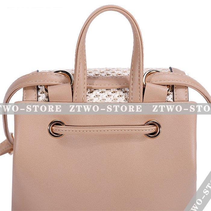 リュック レディース カゴバッグ かごバッグ ナチュラル編みこみ