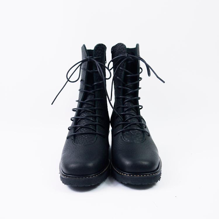 コンバットブーツ レースアップブーツ 黒・ブラック 超軽量ソール 4cm