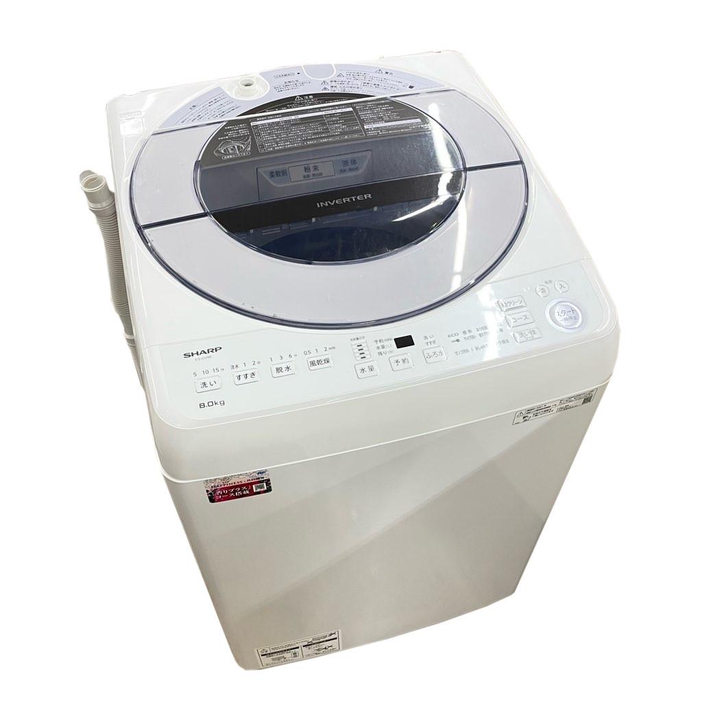 SHARP 全自動洗濯機 ES-GV8E-S （シルバー系） 洗濯機本体 - 最安値