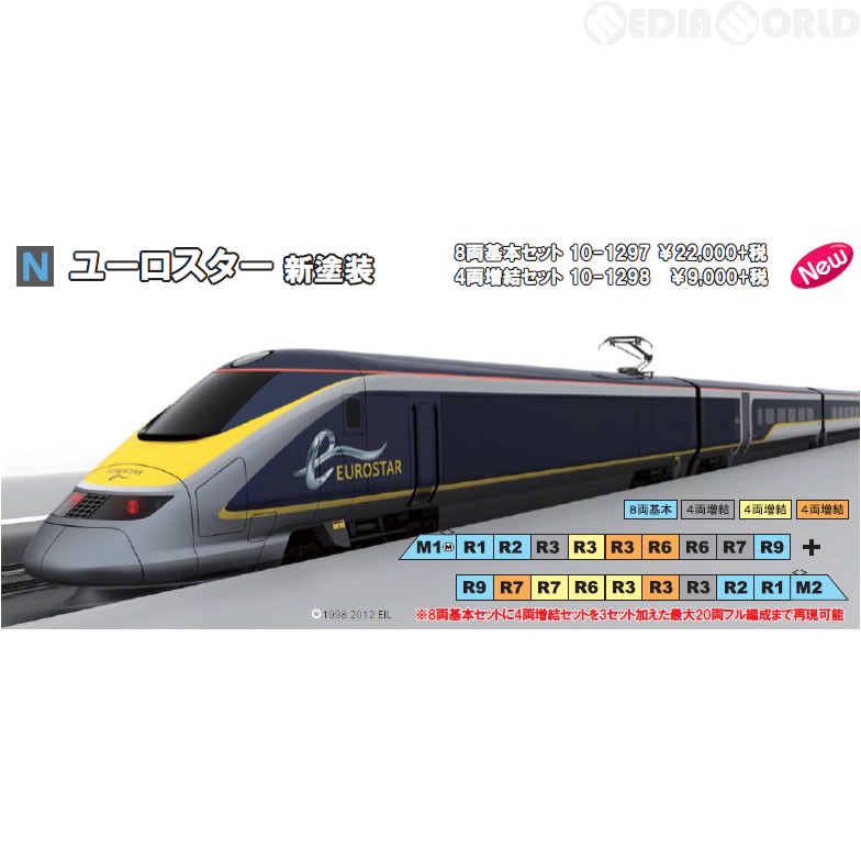 カトー KATO ユーロスター新塗装 4両増結セット 10-1298 模型