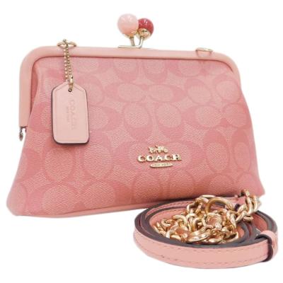 COACH（コーチ） 新品同様 ショルダーバッグ C1452 ピンク系 PVCレザー