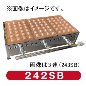 LPガス用 28穴3丁（3連）（フチ高たこ焼き器）山下金物製 （送料