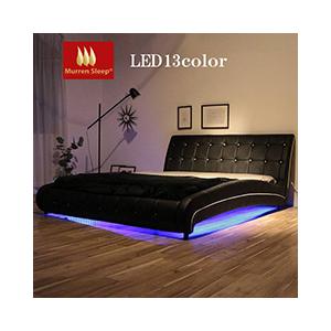 ベッド ダブルベッド フレーム 合皮 レザー ブラック ホワイト イン