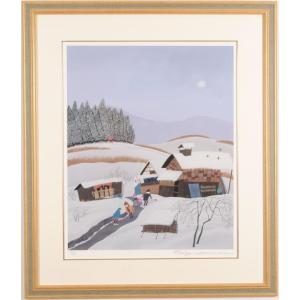 ドイツ 風景画 絵画 水彩画 内藤謙一 「ハイデルベルク・3」 額付き