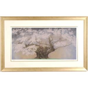 宇野千代 うす墨の桜 桜 絵画 淡墨桜 岐阜県本巣市根尾 和風 シルク